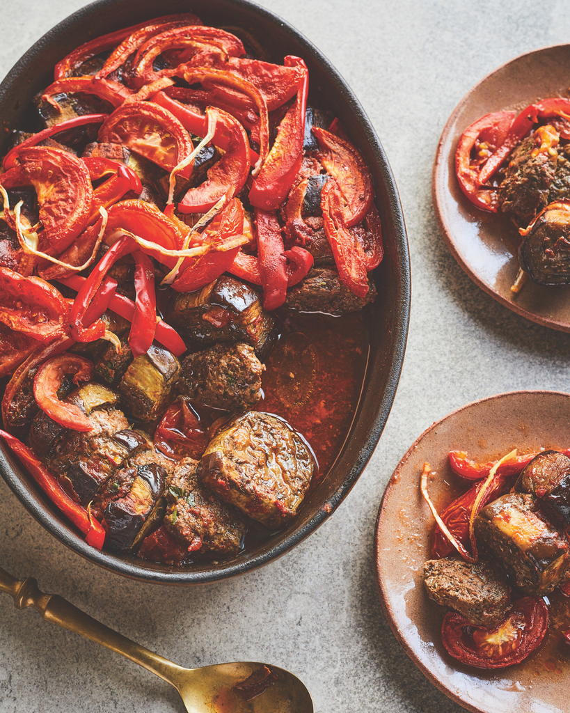 Maldoum Recipe (Tian of eggplant with meat) | Les Filles Fattoush 