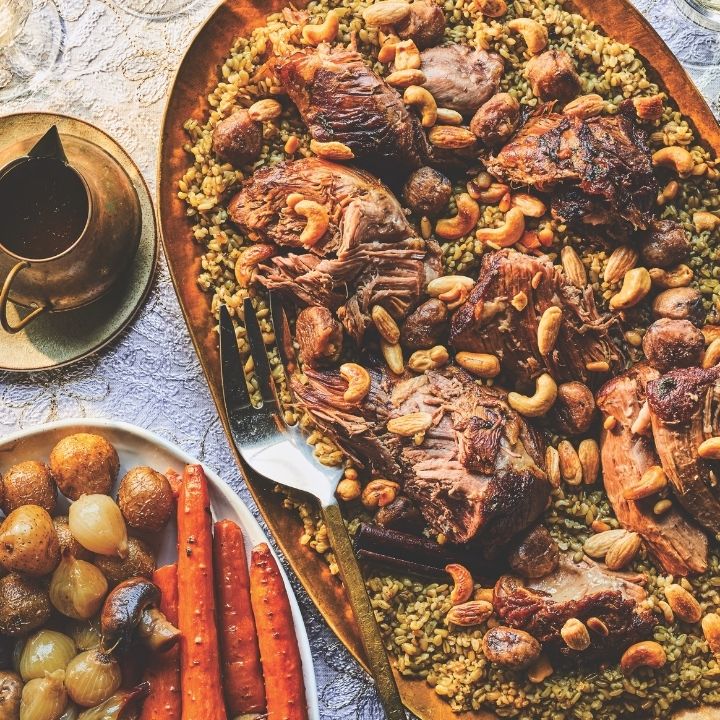 Recette de gigot d'agneau ou Fakde des filles fattoush