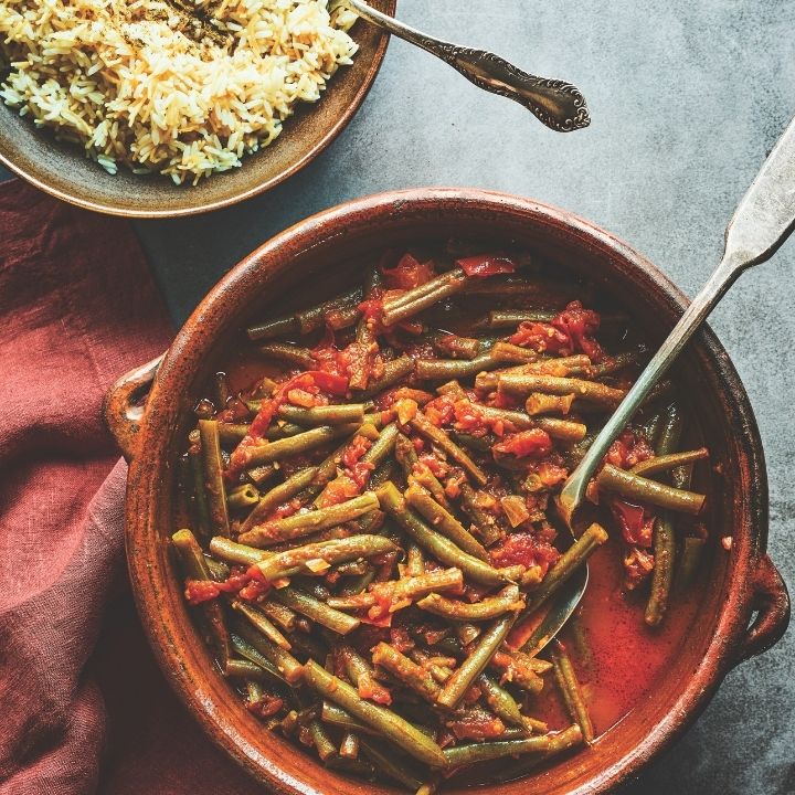 Casserole de haricots verts végétarienne des filles fattoush