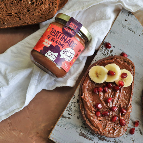 Chocolate and Pomegranate Sesame Spread - Taste Me That!